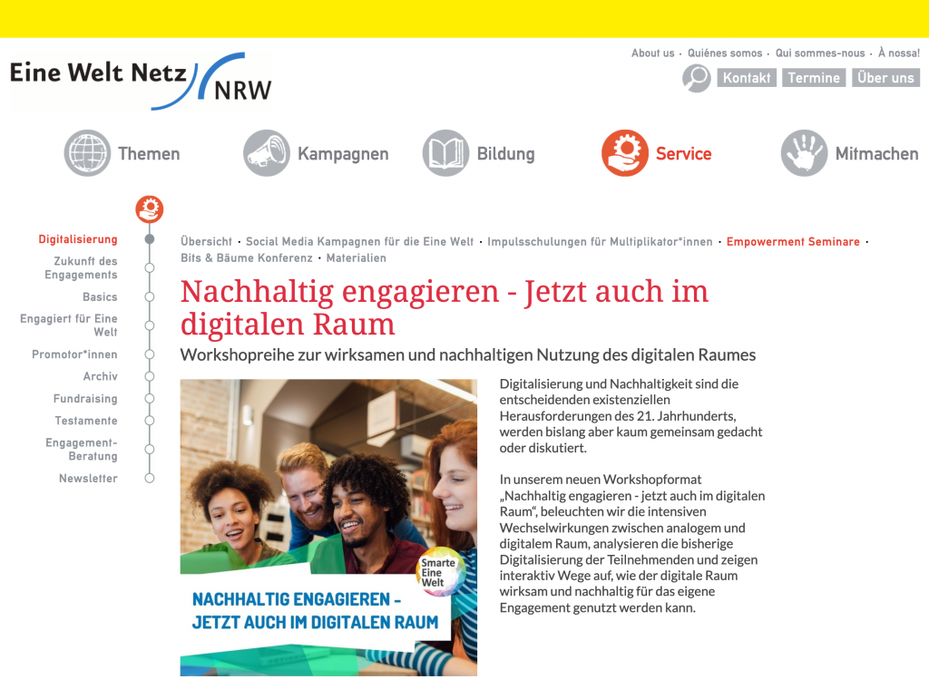Eine Welt Netz NRW Quelle: https://eine-welt-netz-nrw.de/service/digitalisierung/empowerment-seminare/